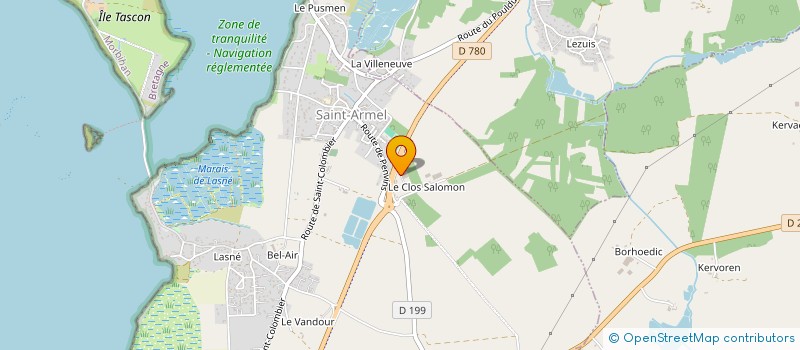localisation de l'entreprise STE COUVREURS ARTISANS RHUYS à SAINT-ARMEL