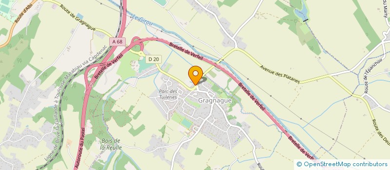 localisation de l'entreprise STE D'ETUDES ET DE RECHERCHES DE PRODUITS S.E.R.P.  GRAGNAGUE