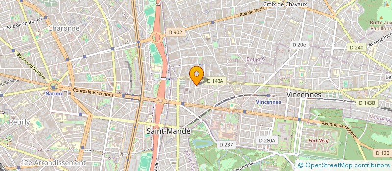 localisation de l'entreprise STE D'ETUDES HIPPOLOGIQUES à VINCENNES