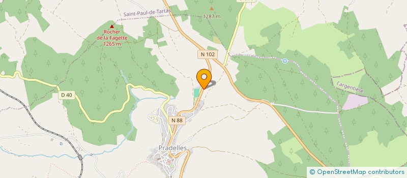 localisation de l'entreprise STE D EXPL VIANDE ABAT CONSERV à PRADELLES