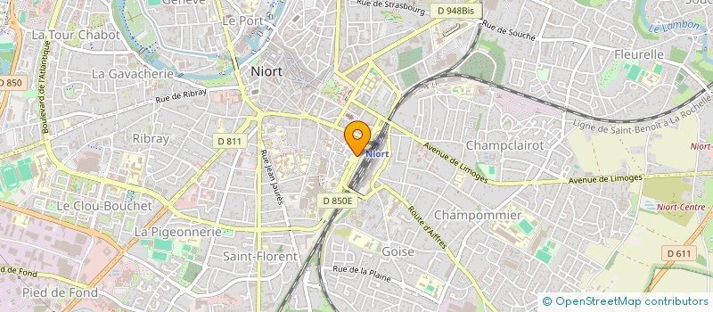 localisation de l'entreprise STE D EXPLOITATION BUFFET GARE DE NIORT  NIORT