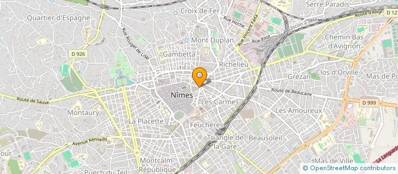 localisation de l'entreprise STE D EXPLOITATION CAFE LE FRANCE à NIMES