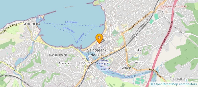 localisation de l'entreprise STE D'EXPLOITATION DE L'HOTEL OHARTZIA à SAINT-JEAN-DE-LUZ
