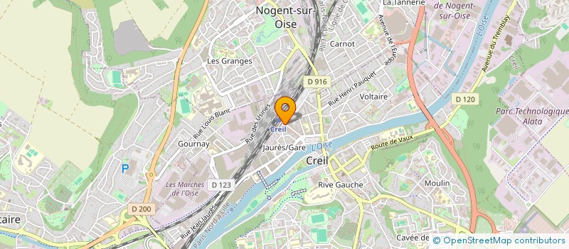 localisation de l'entreprise STE D'EXPLOITATION DU BUFFET DE LA GARE  CREIL