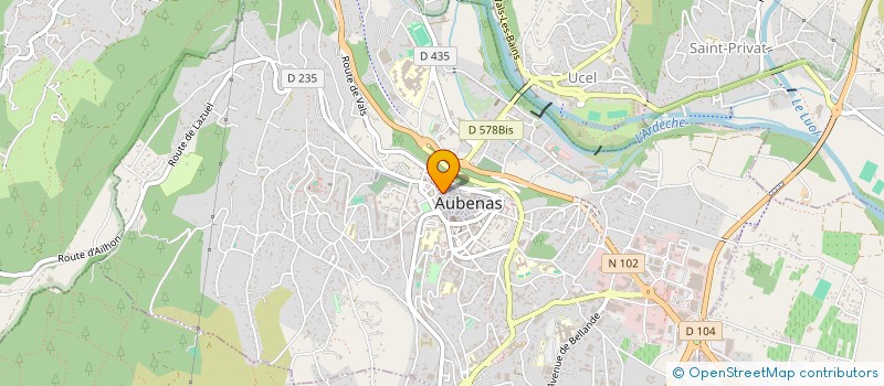 localisation de l'entreprise STE D EXPLOITATION DU RESTAURANT LE FOURNIL à AUBENAS