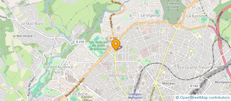 localisation de l'entreprise STE D' EXPLOITATION J.C.C. CONSTRUCTION à LIMOGES