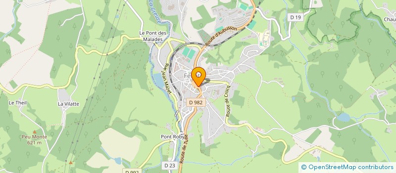 localisation de l'entreprise STE D EXPLOITATION RONDIER à FELLETIN