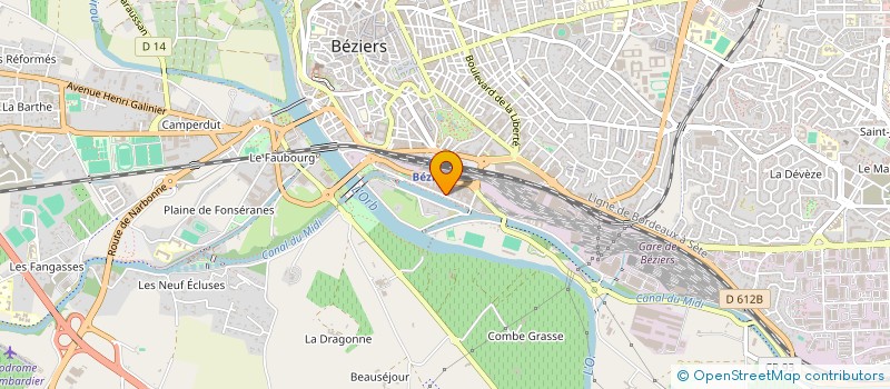 localisation de l'entreprise STE D'EXPLOITATION RUFFEL BEZIERS à BEZIERS