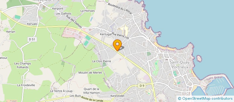 localisation de l'entreprise STE D HORTICULTURE DE LA COTE DU GOELO  SAINT-QUAY-PORTRIEUX