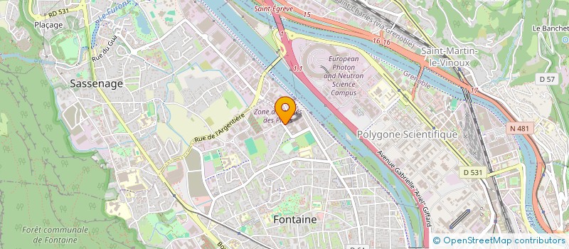 localisation de l'entreprise STE DAUPHINOISE DU BATIMENT  FONTAINE
