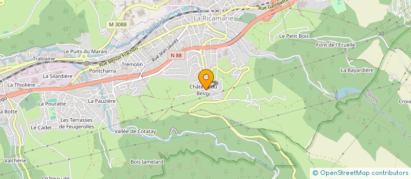 localisation de l'entreprise STE DE CABLAGE ELECTRONIQUE DE LA LOIRE à LA RICAMARIE
