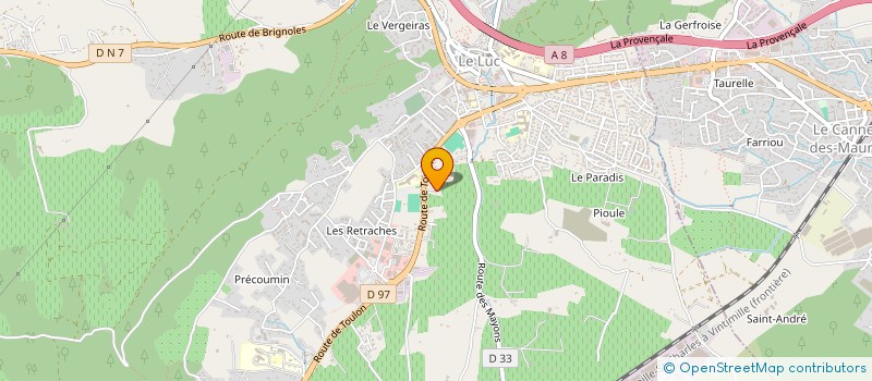 localisation de l'entreprise STE DE CARRIERE DE SAINT JULIEN à LE LUC