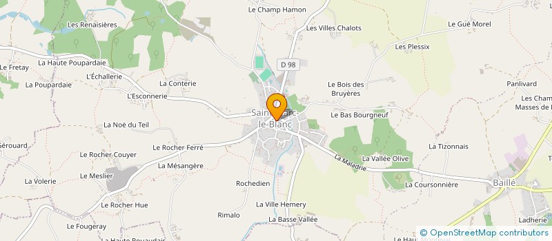 localisation de l'entreprise STE DE CHASSE DE COGLES  LES PORTES DU COGLAIS