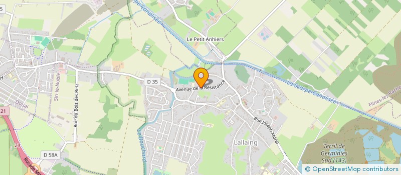 localisation de l'entreprise STE DE CHASSE ST HUBERT à LALLAING
