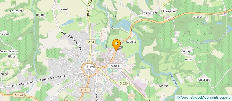 localisation de l'entreprise STE DE DISTRIBUTION ELUSATE à EAUZE