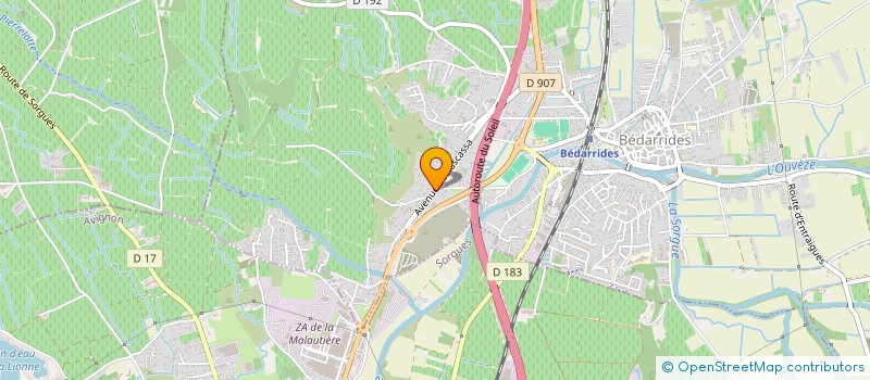 localisation de l'entreprise STE DE DISTRIBUTION EUROPEENNE  BEDARRIDES