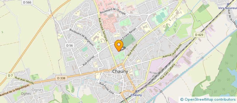 localisation de l'entreprise STE DE FABRIC ET ATELIERS L CHOQUENET à CHAUNY