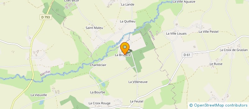 localisation de l'entreprise STE DE FAIT BAZIN BAUDET à SAINT-LAUNEUC