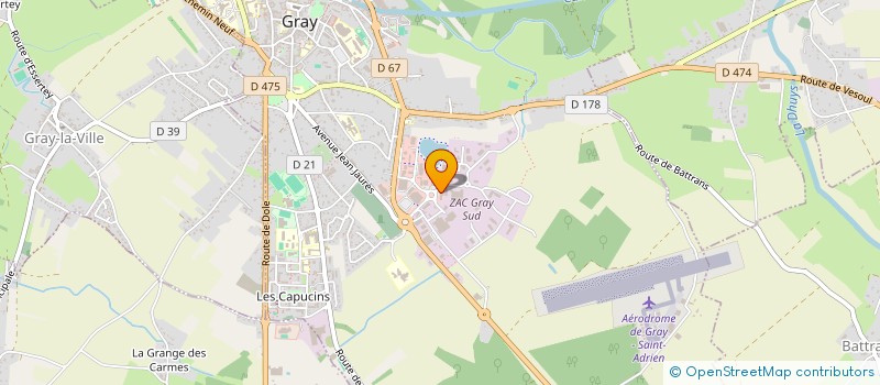 localisation de l'entreprise STE DE FAIT D.F.P PLASTIC à GRAY