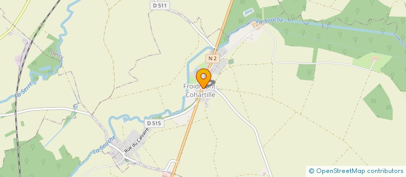 localisation de l'entreprise STE DE FAIT DUVAL S ET HOURDEAUX R  FROIDMONT-COHARTILLE