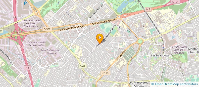 localisation de l'entreprise STE DE FAIT GARAGE DU VELODROME  AULNAY-SOUS-BOIS