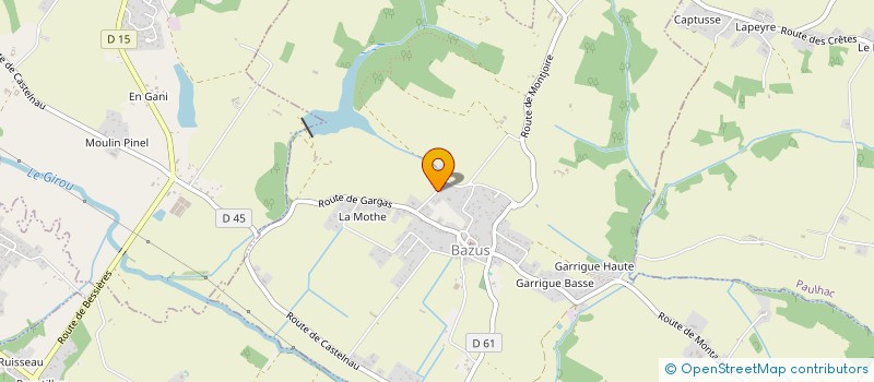 localisation de l'entreprise STE DE FAIT POUJADE COUMET  BAZUS