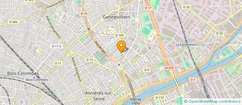 localisation de l'entreprise STE DE GESTION DES BARS à ASNIERES-SUR-SEINE