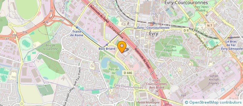 localisation de l'entreprise STE DE LA PORTE DE MONTREUIL-SPM à EVRY-COURCOURONNES
