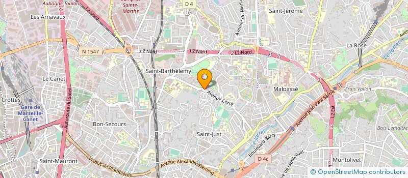 localisation de l'entreprise STE DE METALLERIE PROVENCALE à MARSEILLE