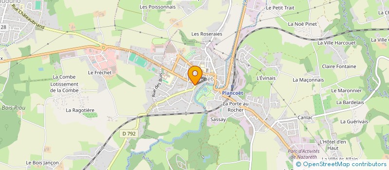 localisation de l'entreprise STE DE PECHE à PLANCOET