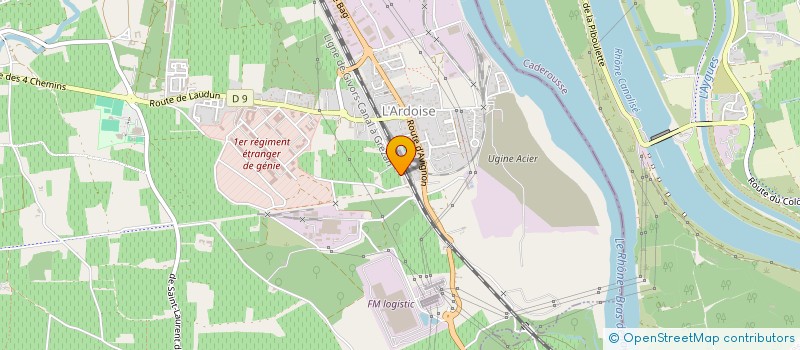 localisation de l'entreprise STE DE TRAVAUX INDUSTRIEL DU RHONE  LAUDUN-L'ARDOISE