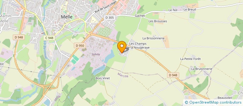 localisation de l'entreprise STE DE TRAVAUX PUBLICS DU MELLOIS à MELLE
