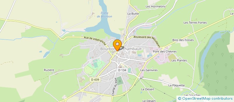 localisation de l'entreprise STE DES AMIS DU VIEUX BOURBON à BOURBON-L'ARCHAMBAULT