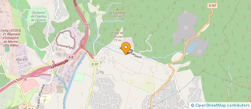 localisation de l'entreprise STE DES TRANSPORTS DE L ESTEREL  FREJUS