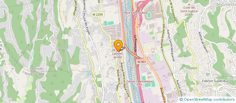 localisation de l'entreprise STE DIFFUSION VOLUPTE SVMD à SAINT-LAURENT-DU-VAR