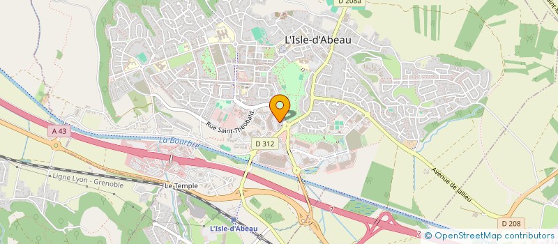 localisation de l'entreprise STE DISTRIB ALIMENTAIRE ET RESTAURATION à L'ISLE-D'ABEAU