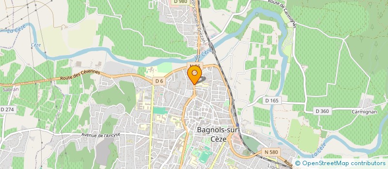 localisation de l'entreprise STE DISTRIB REVET ET PEINTURE à BAGNOLS-SUR-CEZE