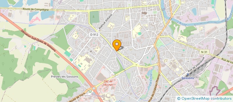 localisation de l'entreprise STE DUPONT COSSON à SOISSONS
