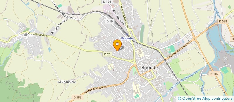 localisation de l'entreprise STE EBENISTERIE MENUISERIE AUV à BRIOUDE