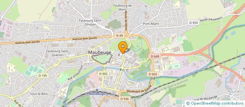 localisation de l'entreprise STE EMPLOI TEMPORAIRE IND à MAUBEUGE