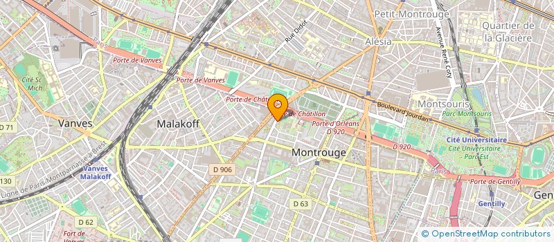 localisation de l'entreprise STE ETUD THERAPEUT PHARMACOL à MONTROUGE
