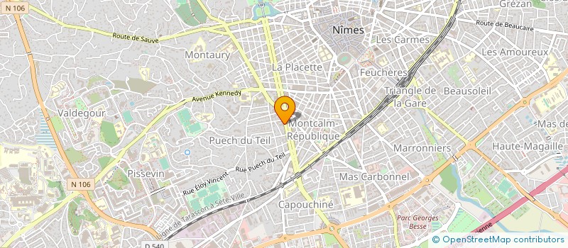 localisation de l'entreprise STE ETUDE CLINIQUE REHAB ORALE DU GARD  NIMES