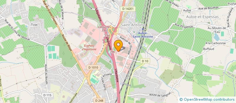 localisation de l'entreprise STE EUROPENNE DE LOGISTIQUE INTERNATIONALE à SAINT-ANDRE-DE-CUBZAC