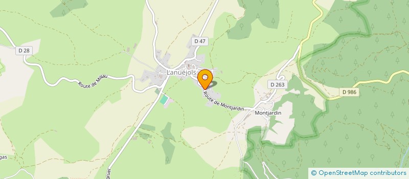 localisation de l'entreprise STE EXPL AUTOCARS CAUSSE  LANUEJOLS