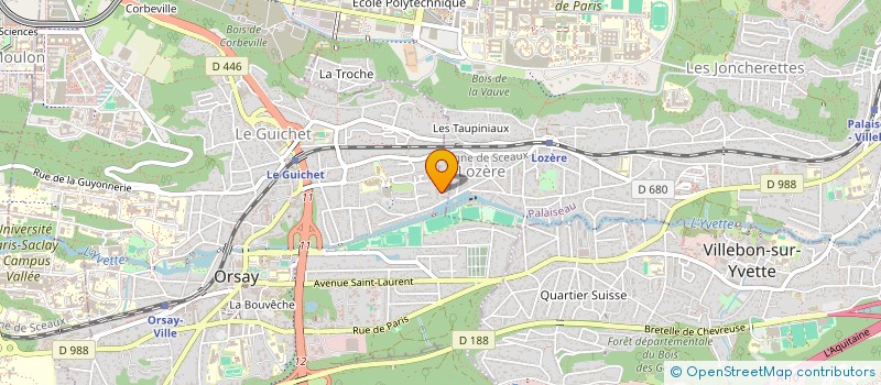 localisation de l'entreprise STE EXPL HOSTELLERIE DU LAC L à ORSAY