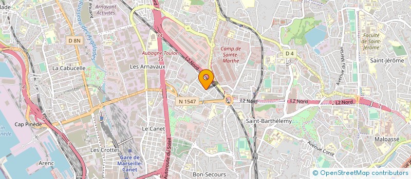 localisation de l'entreprise STE EXPLOIT ETS CALLUS COMPT à MARSEILLE