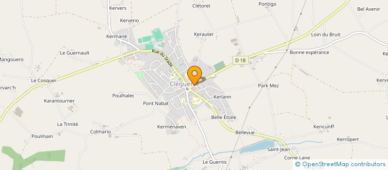 localisation de l'entreprise STE EXPLOIT ETS PERAN à CLEGUEREC