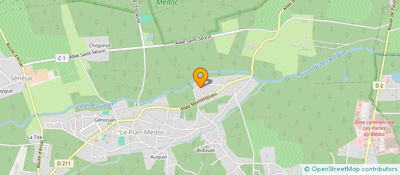 localisation de l'entreprise STE EXPLOITATION BERNARD BATIMENT  LE PIAN-MEDOC