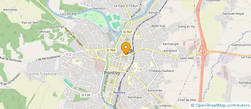 localisation de l'entreprise STE EXPLOITATION CINEMA DE PONTIVY  PONTIVY