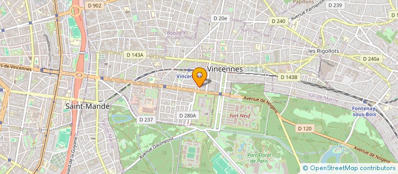localisation de l'entreprise STE EXPLOITATION GRAPHIQUE ILE DE FRANCE à VINCENNES